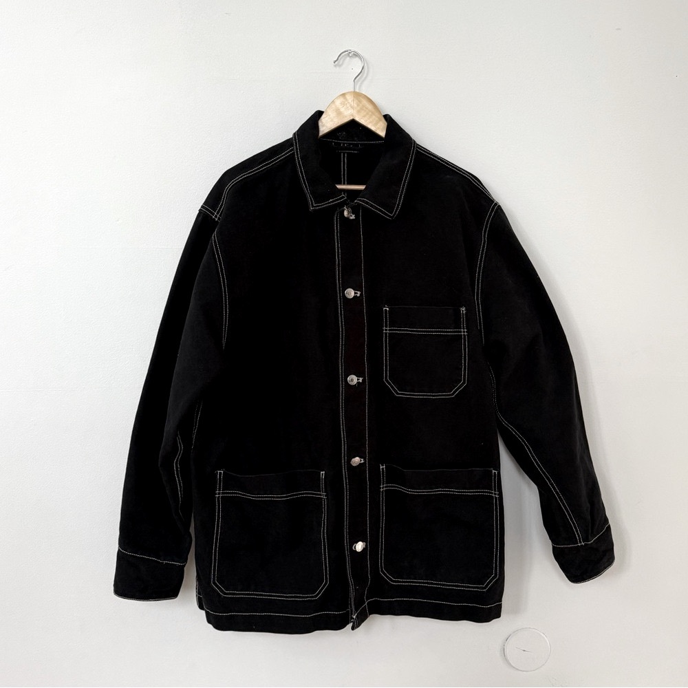 Black Contrast Stitch H&M Jacket